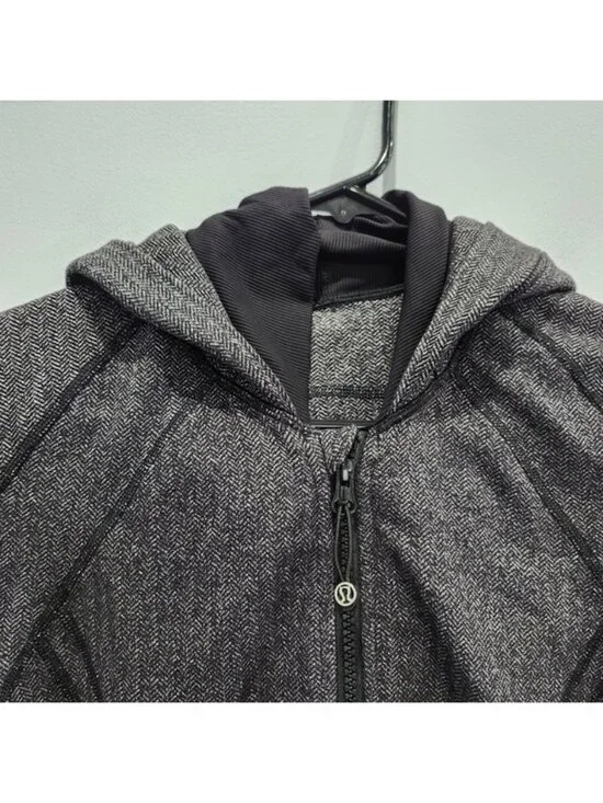 Lululemon Daily Practice Jacket Heathered Herringbone Heathered Black Black - Picture 2 of 6